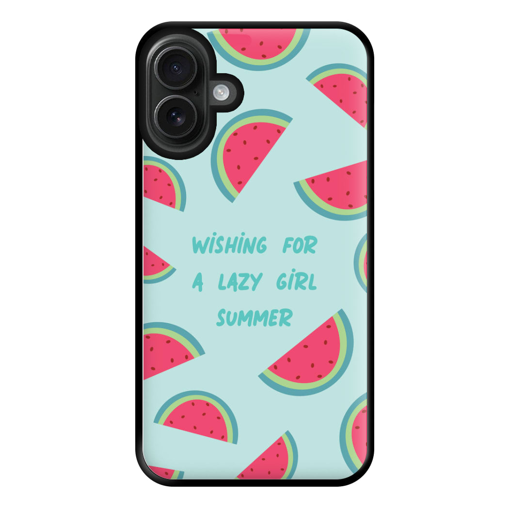 Wishing For A Lazy Girl Summer - Summer Phone Case for iPhone 16 Plus