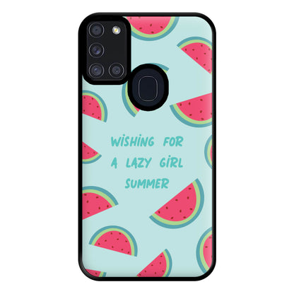 Wishing For A Lazy Girl Summer - Summer Phone Case for Galaxy A21s