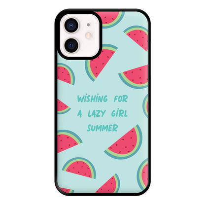 Wishing For A Lazy Girl Summer - Summer Phone Case for iPhone 13 Mini