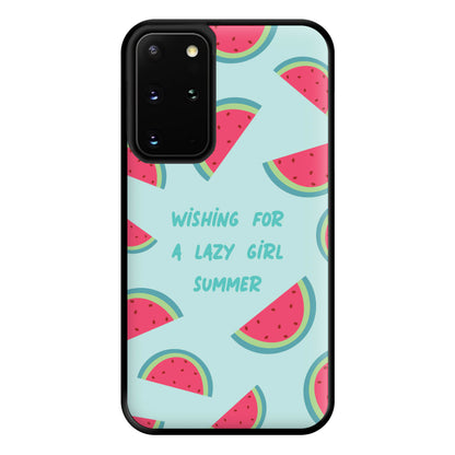 Wishing For A Lazy Girl Summer - Summer Phone Case for Galaxy S20 Plus