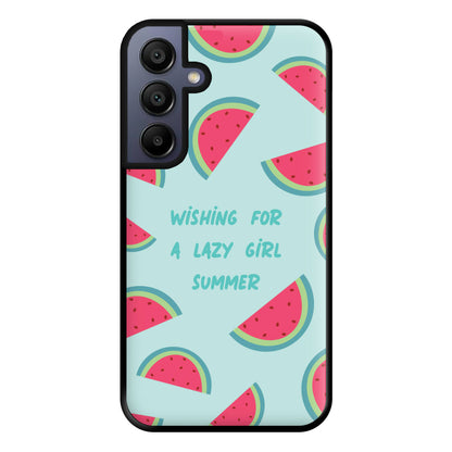 Wishing For A Lazy Girl Summer - Summer Phone Case for Galaxy A15