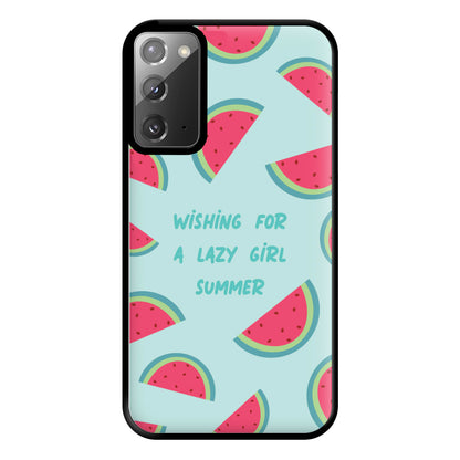 Wishing For A Lazy Girl Summer - Summer Phone Case for Galaxy Note 20 Ultra