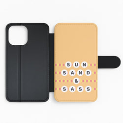 Sun, Sand And Sass Flip Phone Case