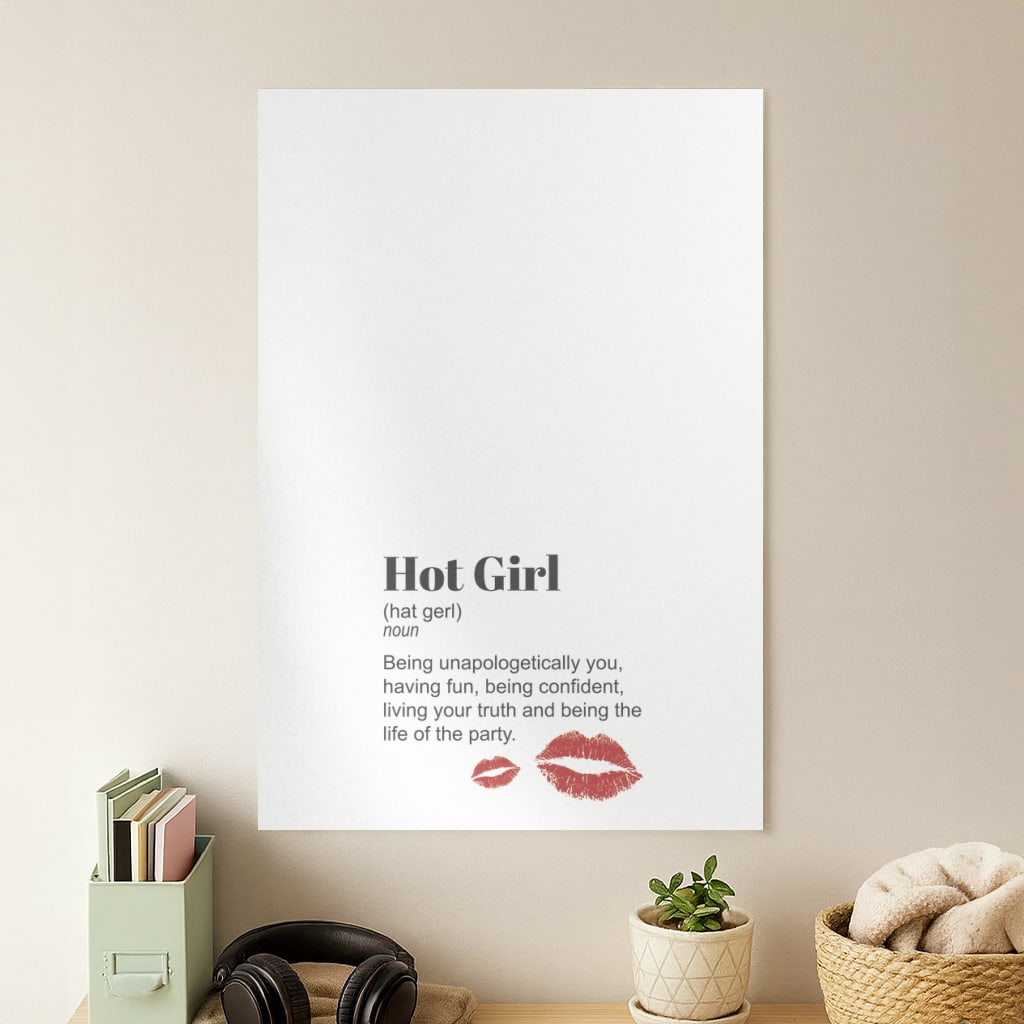 Hot Girl Dictionary Definition Poster