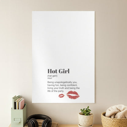 Hot Girl Dictionary Definition Poster