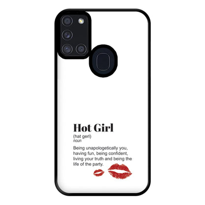 Hot Girl Dictionary Definition Phone Case for Galaxy A21s