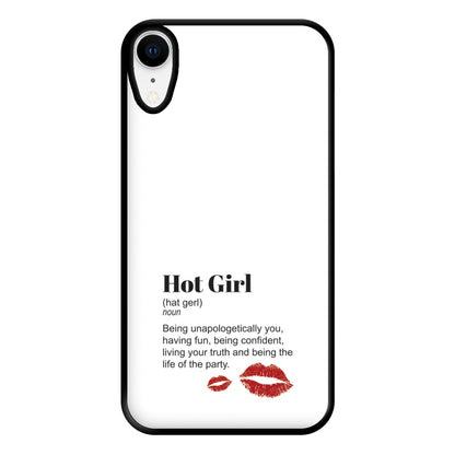 Hot Girl Dictionary Definition Phone Case for iPhone XR