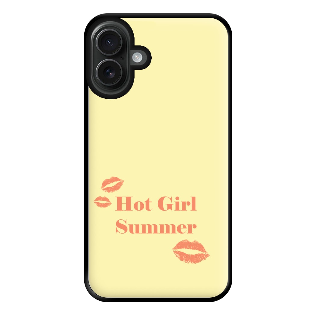Hot Girl Summer Kisses Phone Case for iPhone 16 Plus