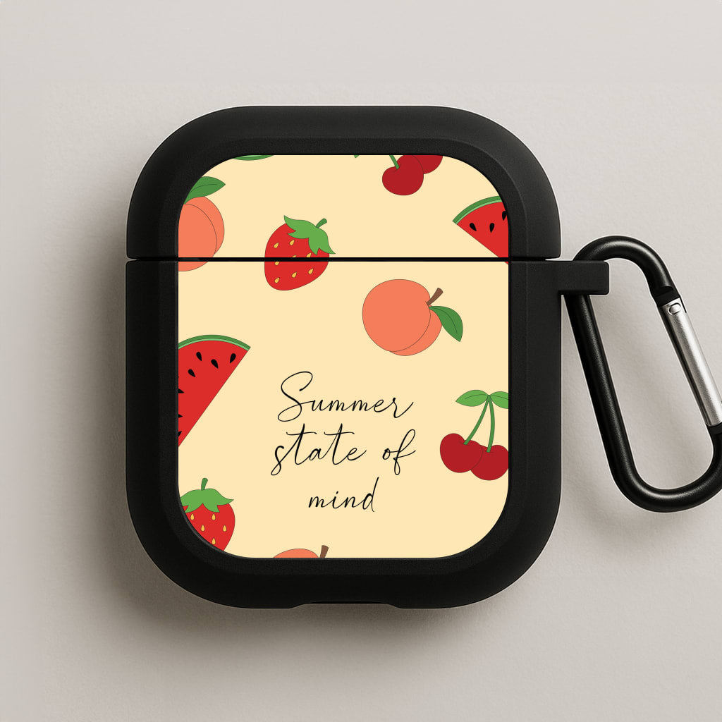 Summer State Of Mind Fruits Pattern AirPods Case
