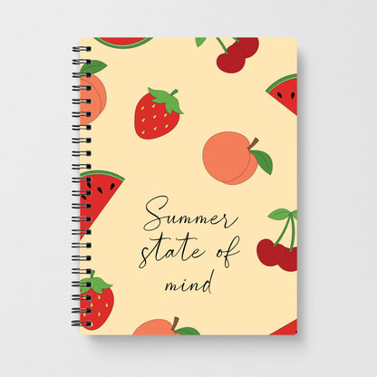 Summer State Of Mind Fruits Pattern Notebook