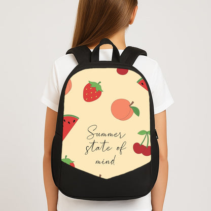 Summer State Of Mind Fruits Pattern Large School Bag