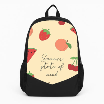 Summer State Of Mind Fruits Pattern Large Backpack