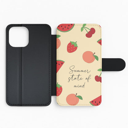 Summer State Of Mind Fruits Pattern Flip Phone Case