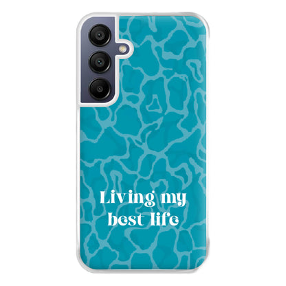 Living My Best Life Water Pattern Phone Case for Galaxy A16