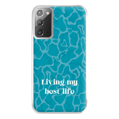 Living My Best Life Water Pattern Phone Case for Galaxy Note 20 Ultra