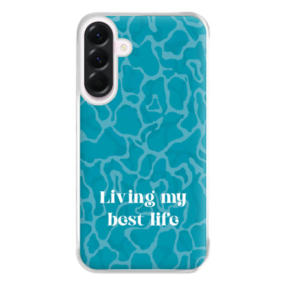 Living My Best Life Water Pattern Phone Case for Galaxy A36