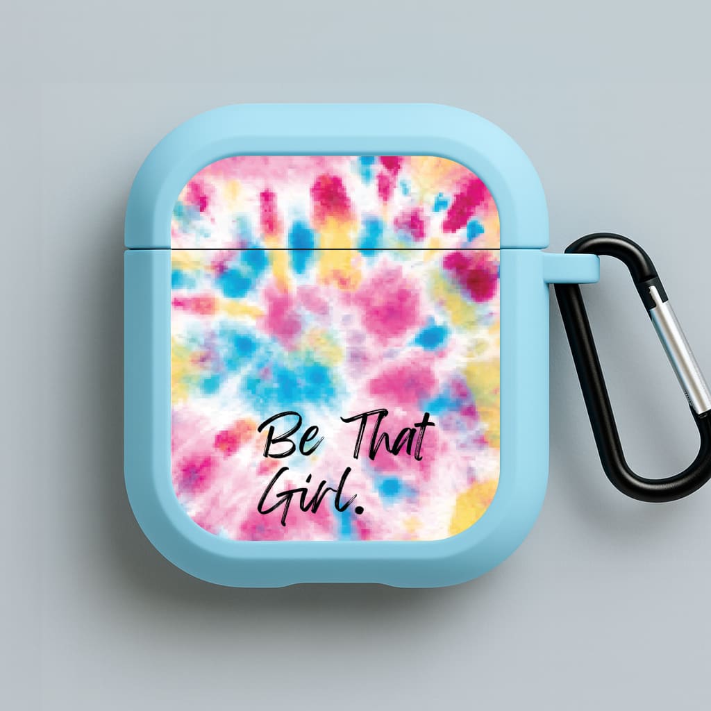 Tie Die Be That Girl Blue AirPods Case