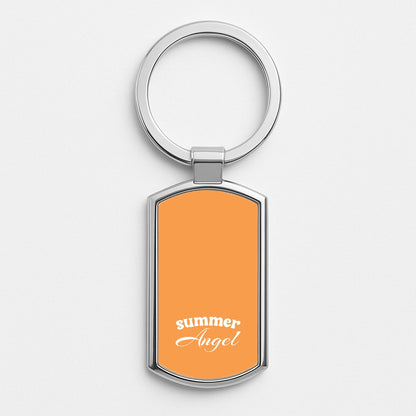Summer Angel Silver Keyring