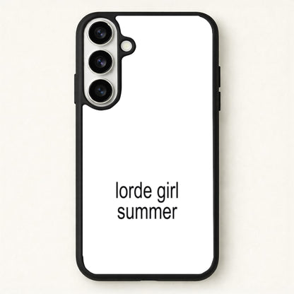 Lorde Girl Summer Phone Case for Galaxy S26 Plus