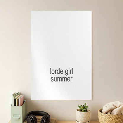 Lorde Girl Summer Poster