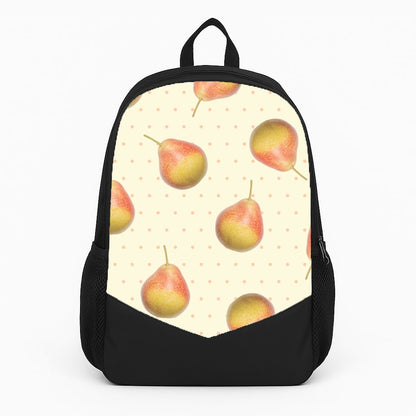 Pears And Polka Dots Pattern Large Backpack