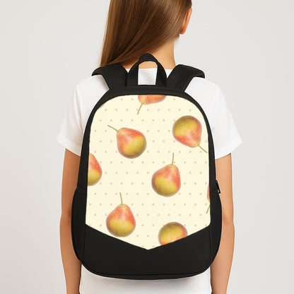 Pears And Polka Dots Pattern Large School Bag