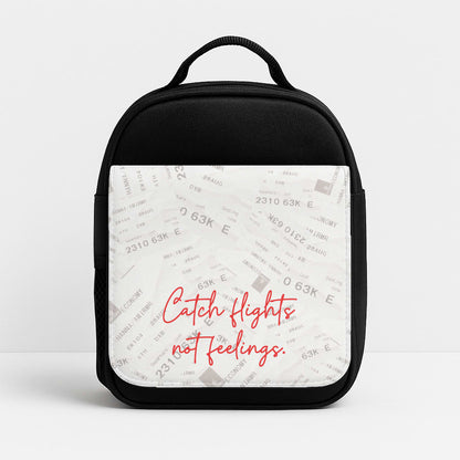 Catch Flights Not Feelings Collage Lunchbox