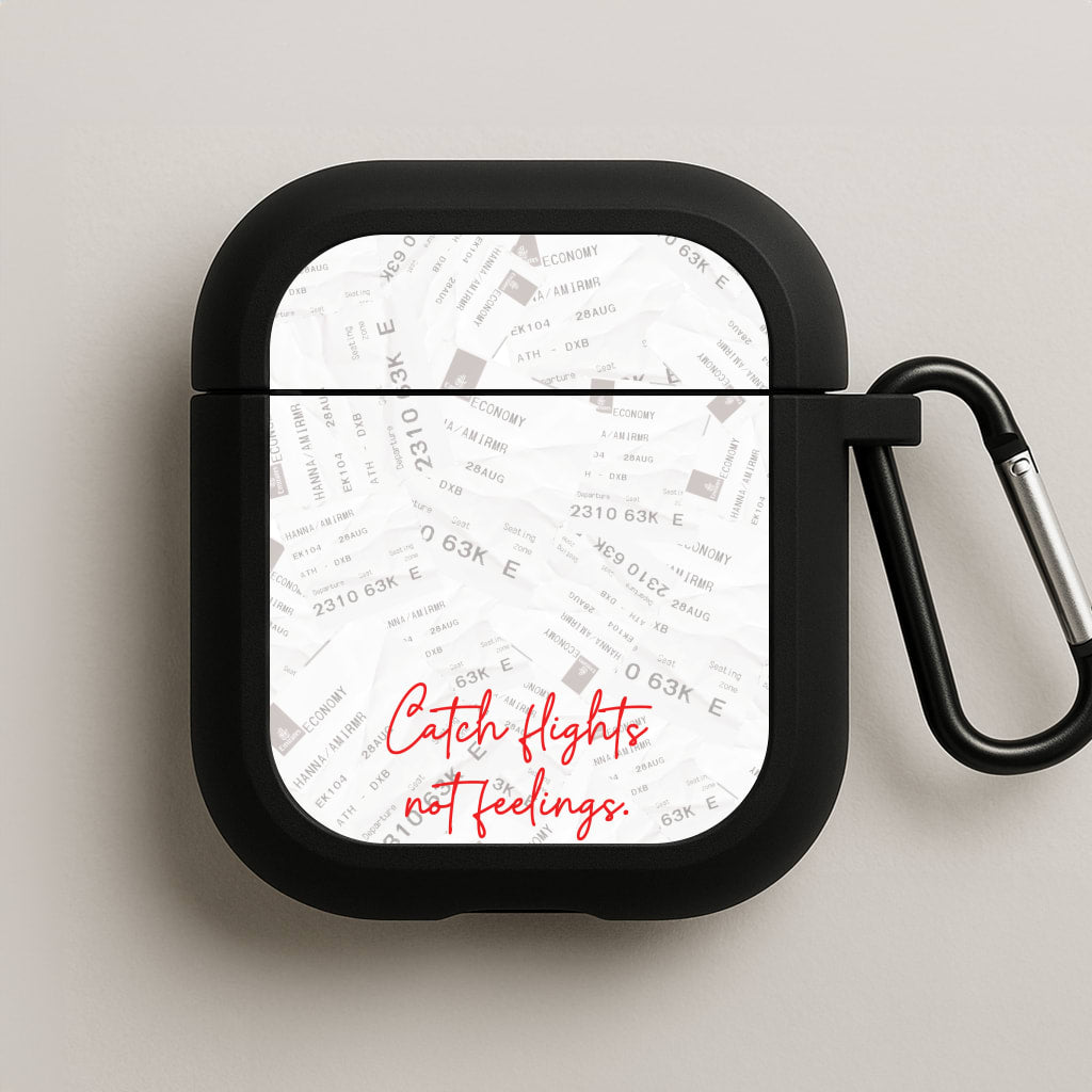 Catch Flights Not Feelings Collage AirPods Case