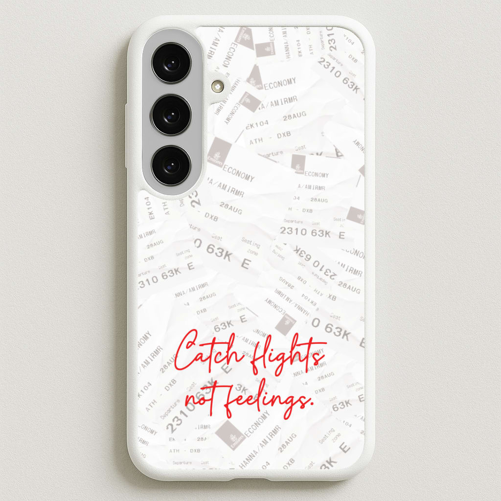 Catch Flights Not Feelings Collage Phone Case for Galaxy S25FE