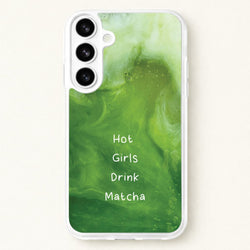 Hot Girls Drink Matcha Phone Case for Galaxy S26 Plus