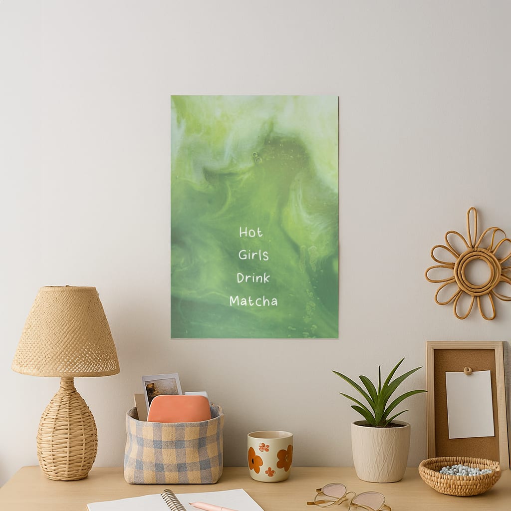 Hot Girls Drink Matcha Art Print