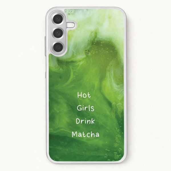 Hot Girls Drink Matcha Phone Case for Galaxy A57