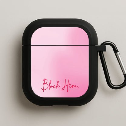 Block Him Pink Gradient AirPods Case