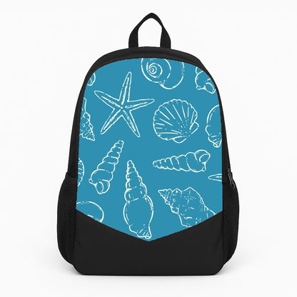 Sketched Shells Pattern Large Backpack