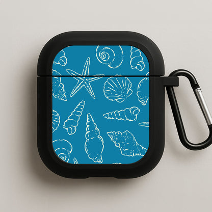 Sketched Shells Pattern AirPods Case