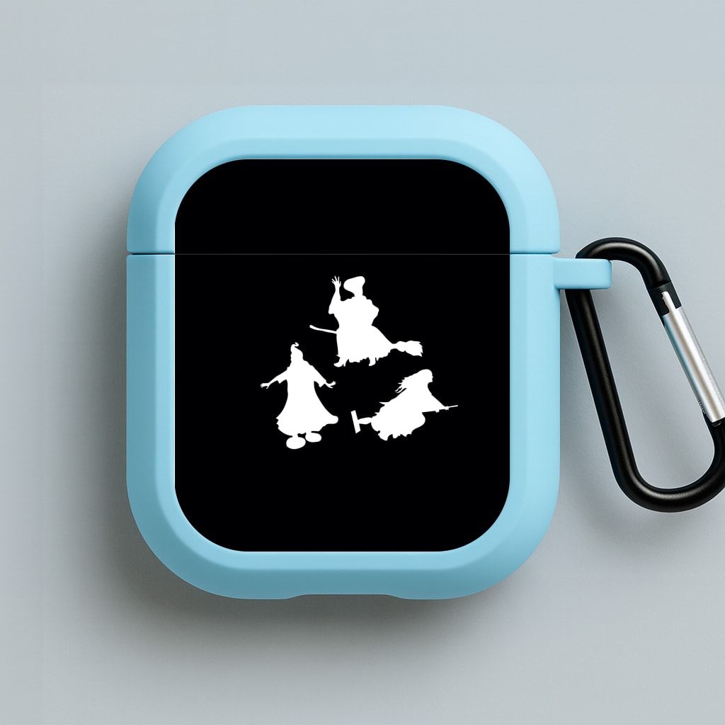 Witches Outline - Hocus Halloween Blue AirPods Case