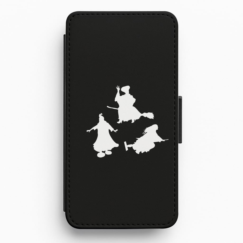 Witches Outline - Hocus Halloween Flip / Wallet Phone Case