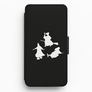 Witches Outline - Hocus Halloween Flip / Wallet Phone Case 1