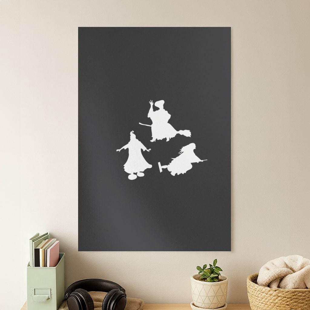 Witches Outline - Hocus Halloween Poster