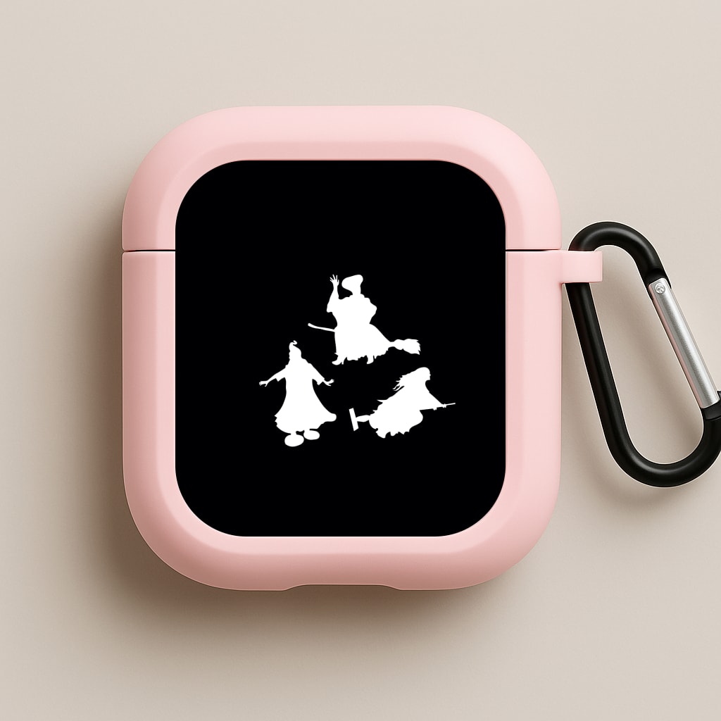 Witches Outline - Hocus Halloween Pink AirPods Case