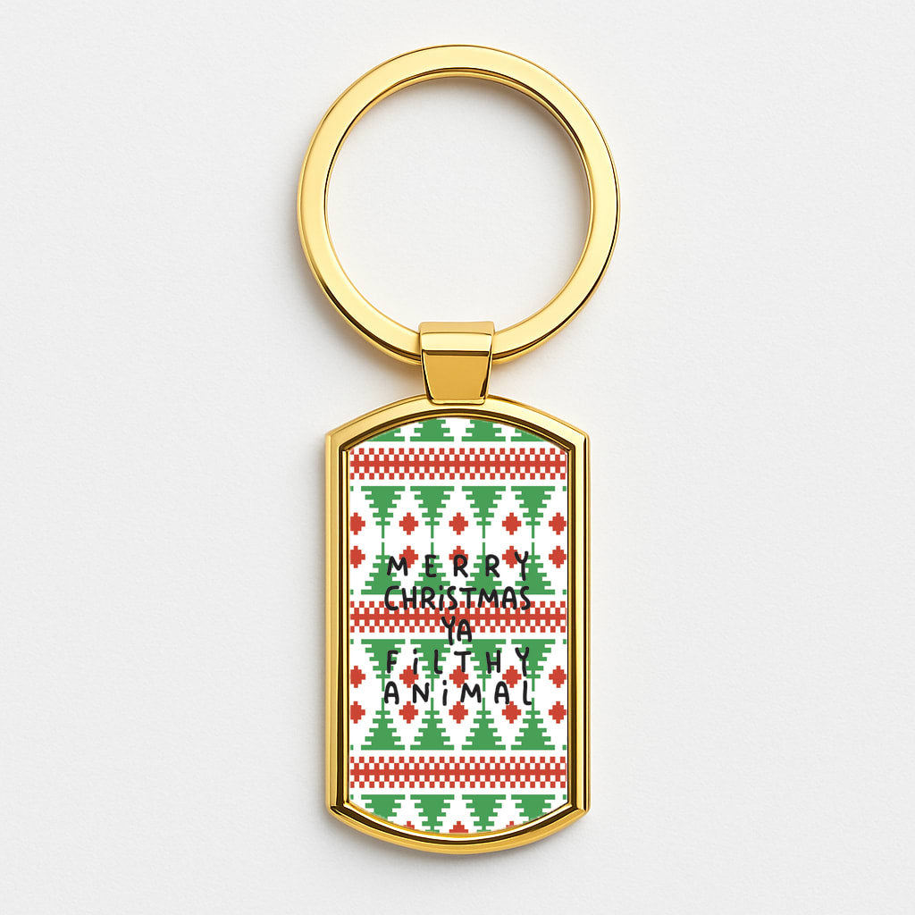 Ya Filthy Animal Gold Keyring