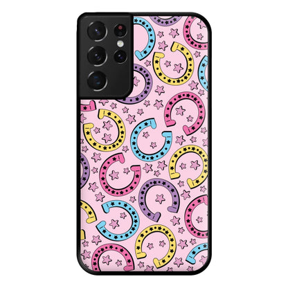 Horseshoe Pattern - Horses Phone Case for Galaxy S21 Ultra