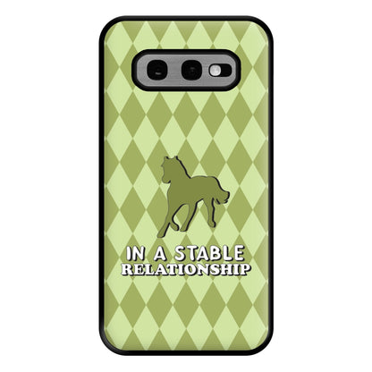 In A Stable Relationship - Horses Phone Case for Galaxy S10e