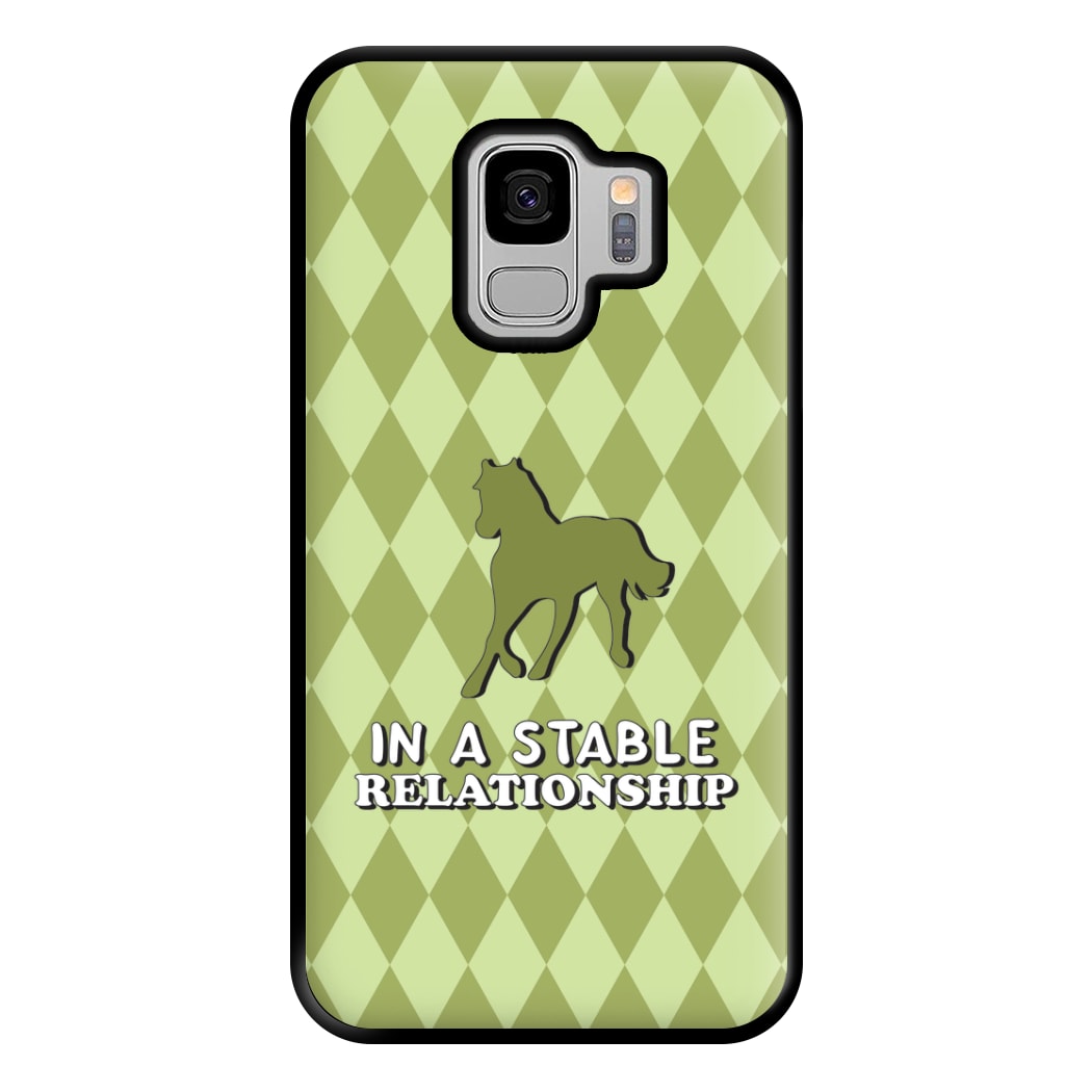 In A Stable Relationship - Horses Phone Case for Galaxy S9 Plus