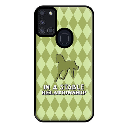 In A Stable Relationship - Horses Phone Case for Galaxy A21s