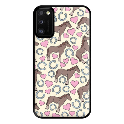 Horses And Horseshoes Pattern - Horses Phone Case for Galaxy A41