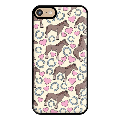 Horses And Horseshoes Pattern - Horses Phone Case for iPhone 6 / 7 / 8 / SE