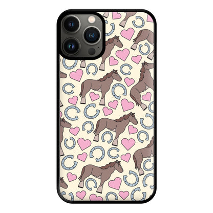 Horses And Horseshoes Pattern - Horses Phone Case for iPhone 11 Pro Max