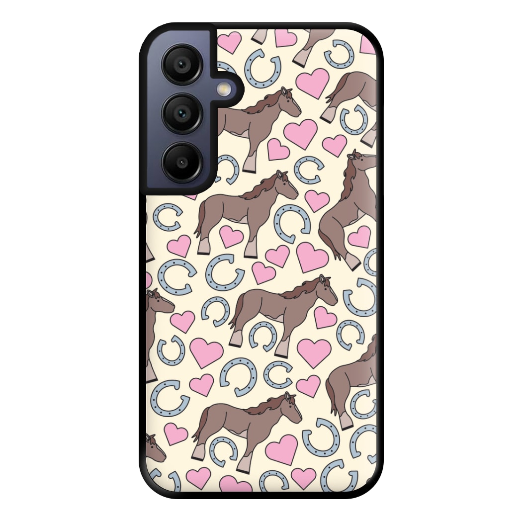 Horses And Horseshoes Pattern - Horses Phone Case for Galaxy A15