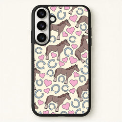 Horses And Horseshoes Pattern - Horses Phone Case for Galaxy S26